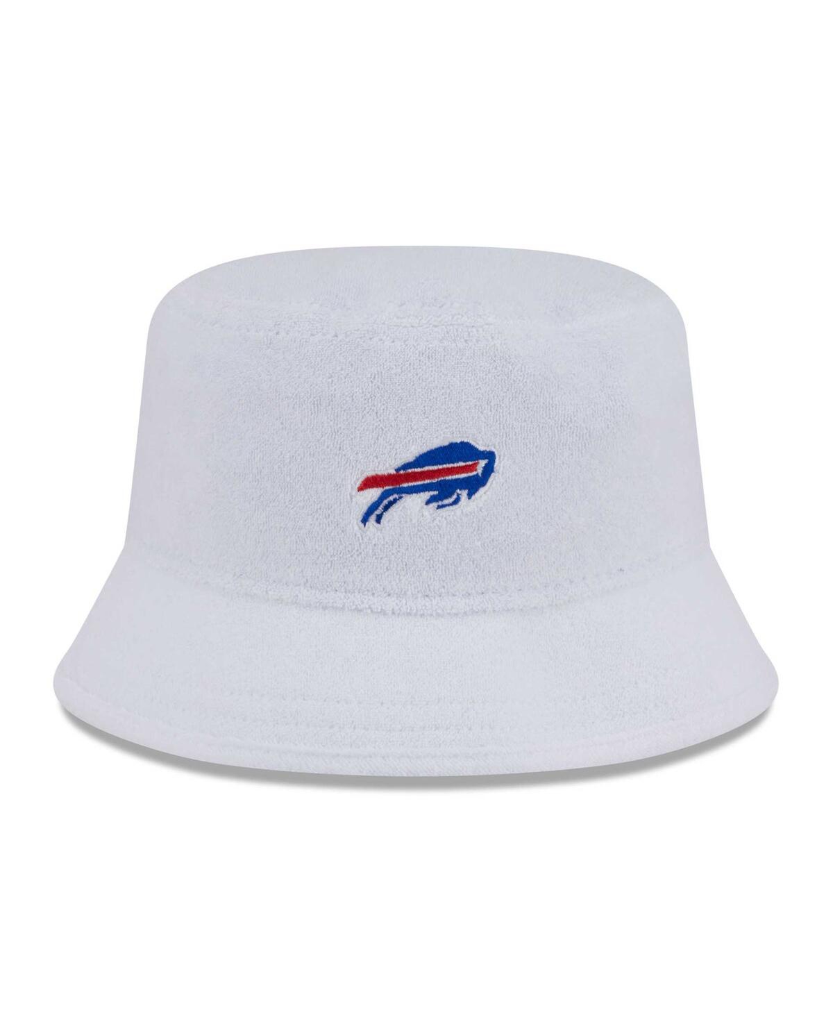 New Era Men's White Buffalo Bills Court Sport Terry Bucket Hat In White