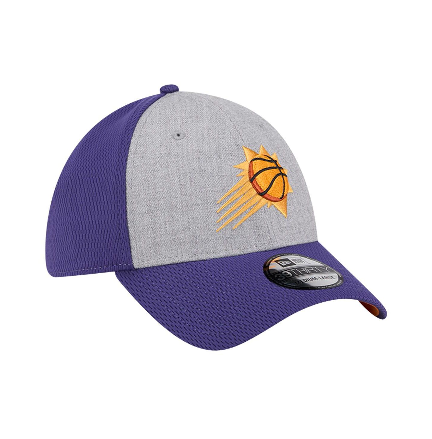 Мужская кепка New Era Heather Gray/Purple Phoenix Suns Two-Tone 39THIRTY Flex Hat — фото 3