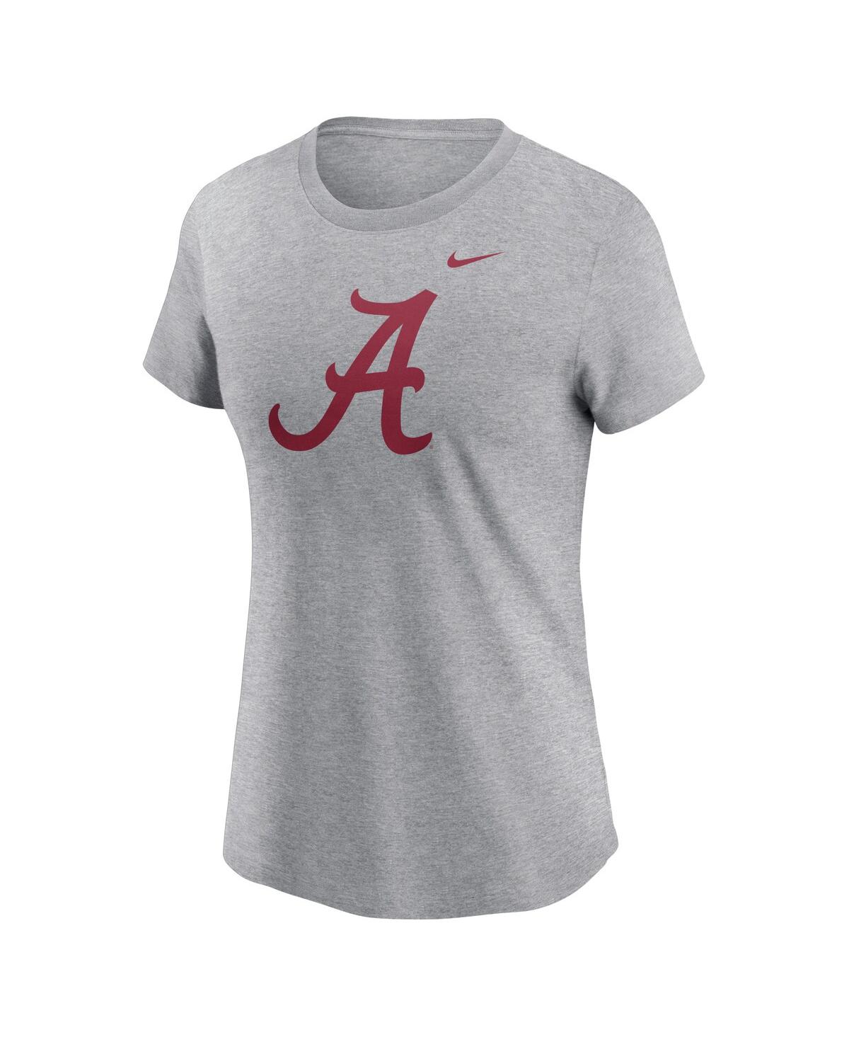 Nike Women's Heather Gray Alabama Crimson Tide Primetime Evergreen Logo T-shirt In Heather Gray