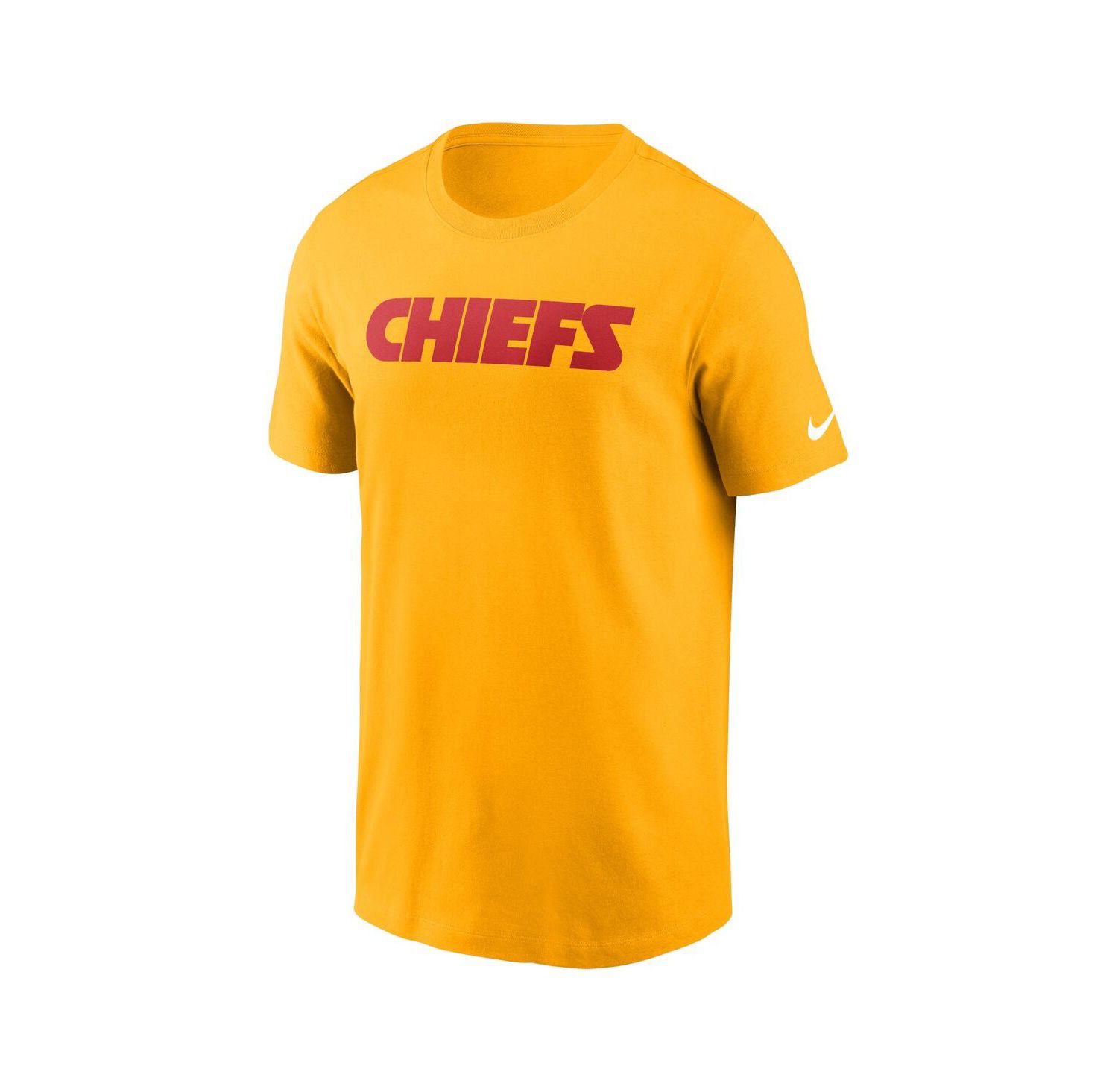 Men's Gold Kansas City Chiefs Primetime Wordmark Essential T-Shirt