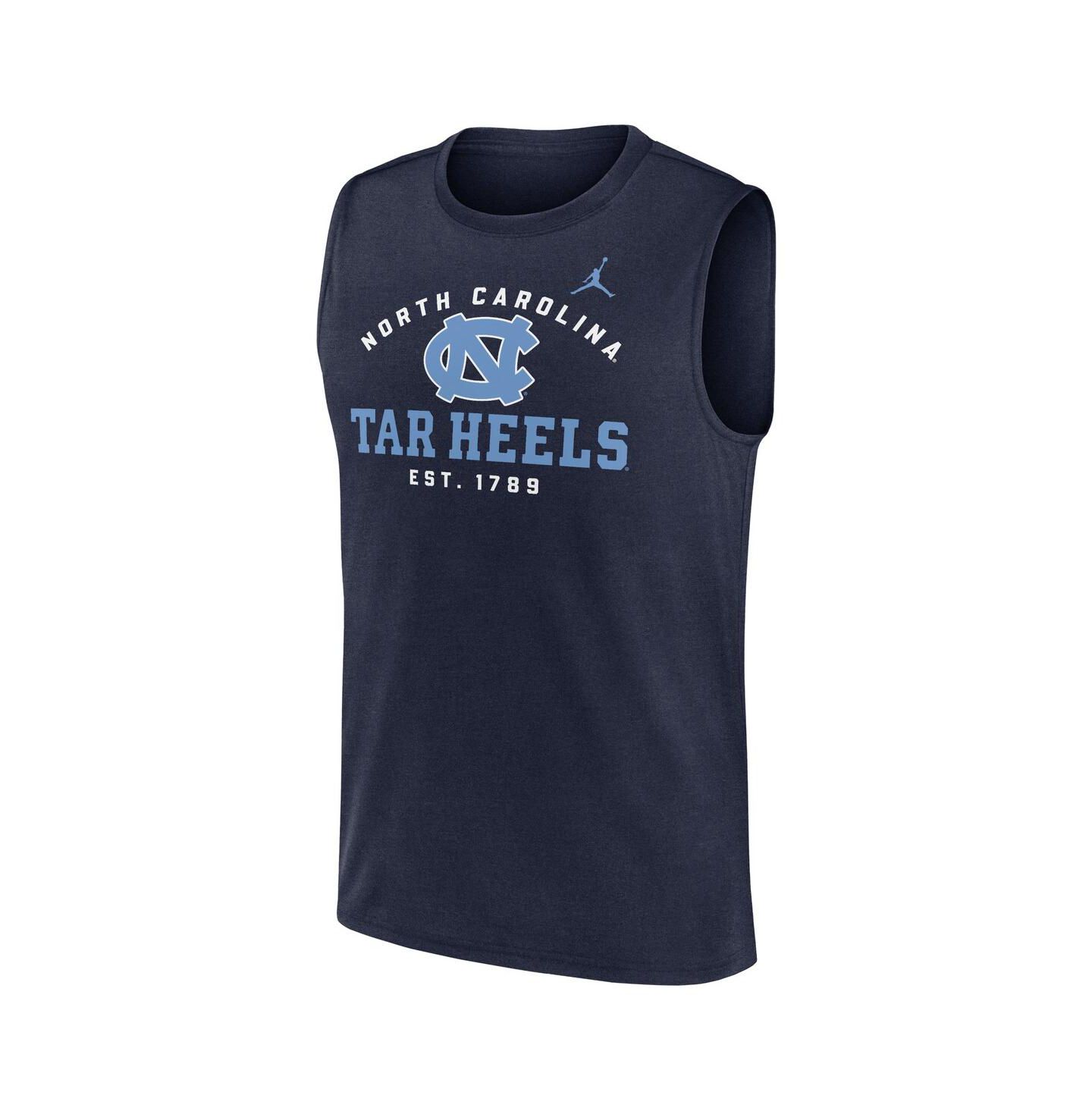 Мужские топы Jordan Navy North Carolina Tar Heels Primetime Legend Lock Up Performance Muscle — фото 3