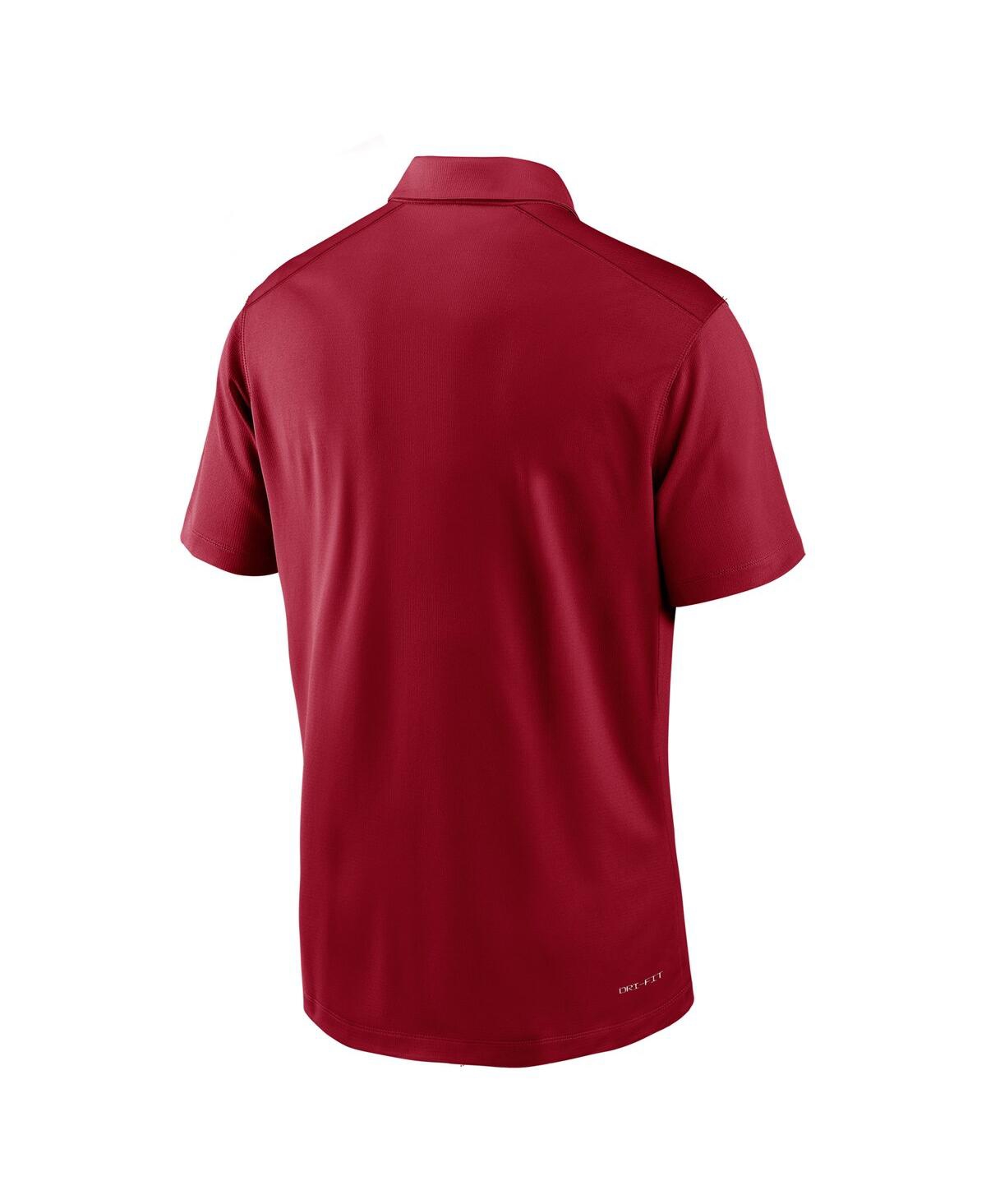 Nike Men's Crimson Washington State Cougars 2024 Sideline Victory Coaches Performance Polo In Crimson,white