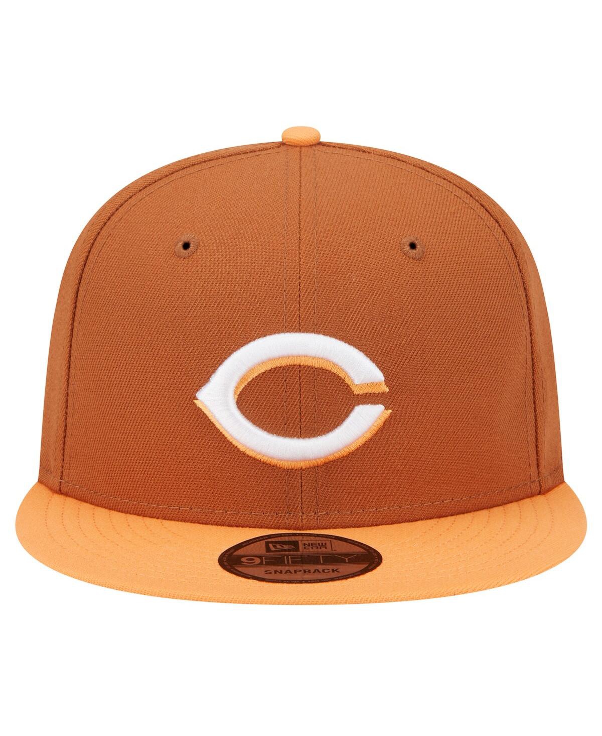New Era Men's Brown/orange Cincinnati Reds Spring Color Basic Two-tone 59fifty Fitted Hat In Brown