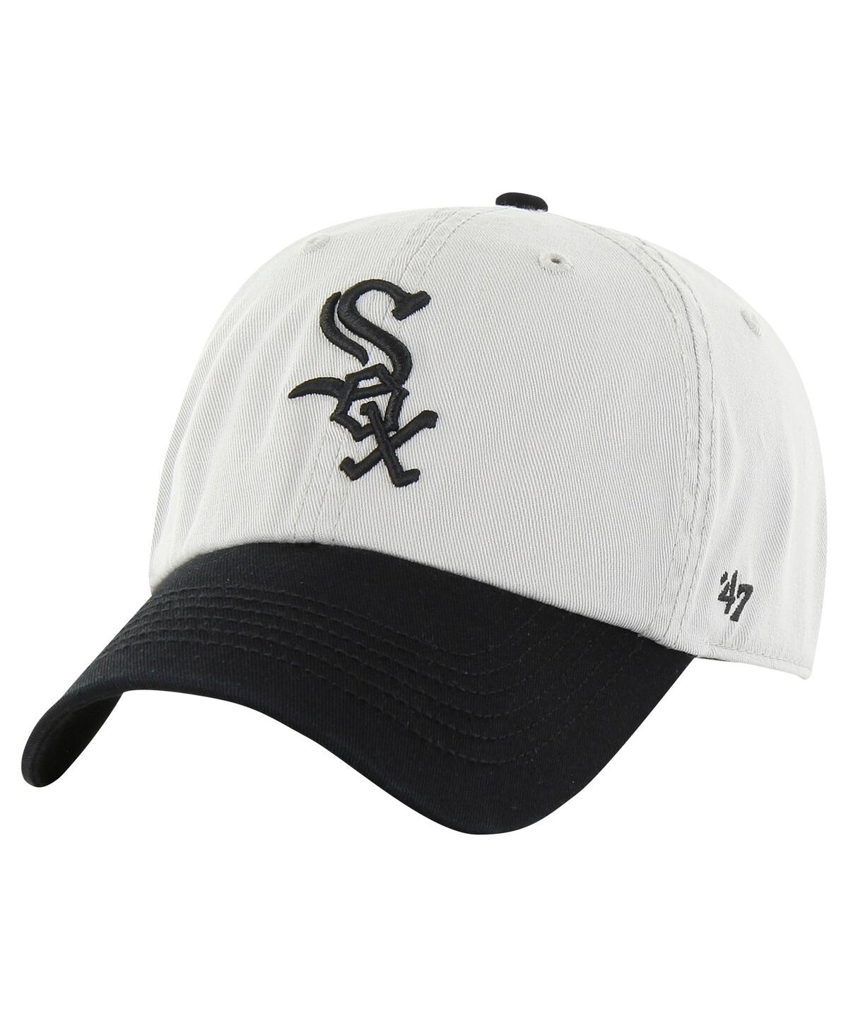 '47 Brand Men'sBlack Chicago White Sox Sure Shot Classic Franchise Fitted Hat - Gray, Black