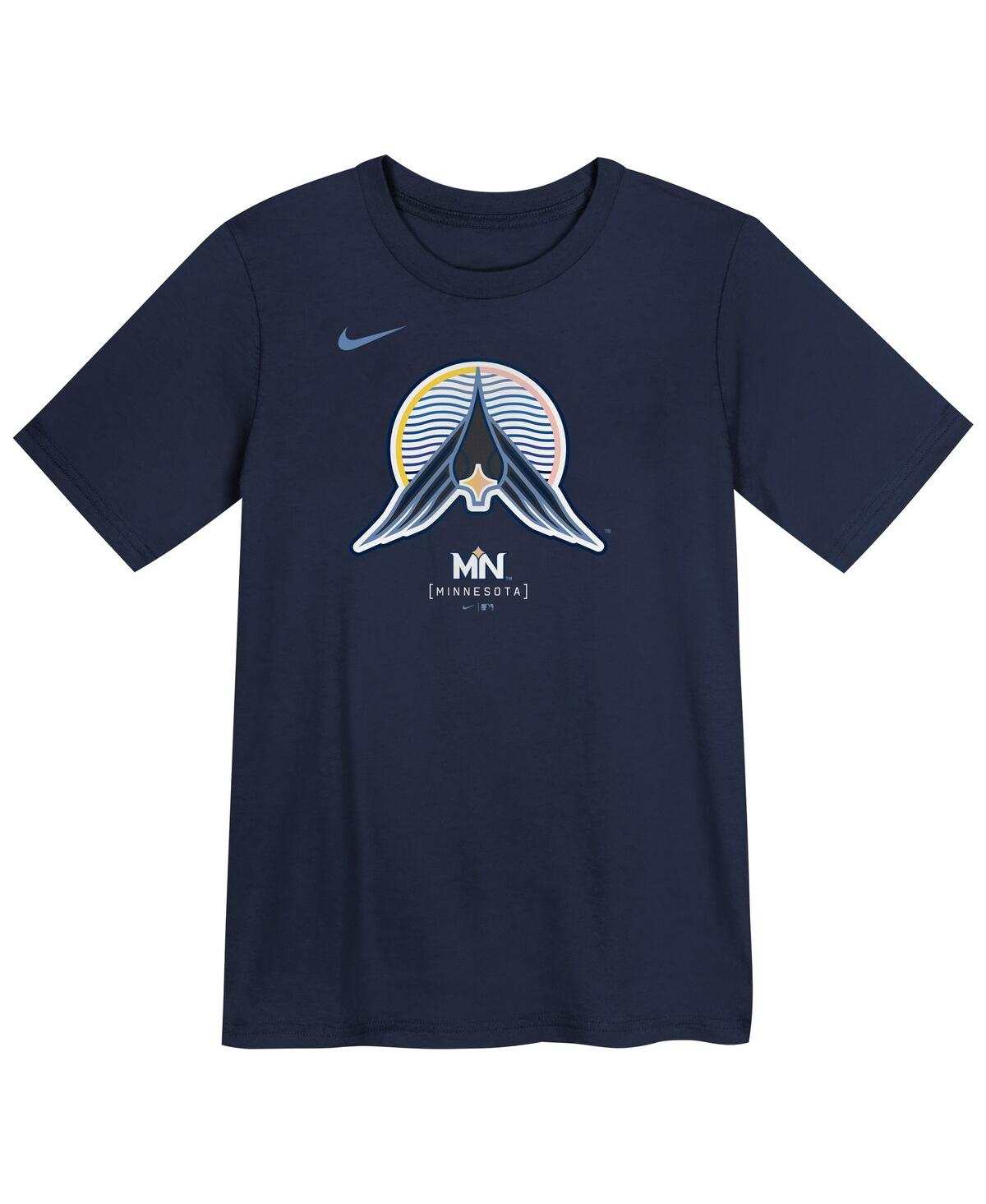 Nike PreschoolMinnesota Twins 2024 City Connect Logo T-Shirt - Navy