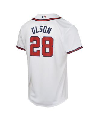 Big Boys and Girls Matt Olson White Atlanta Braves Home Game Player Jersey