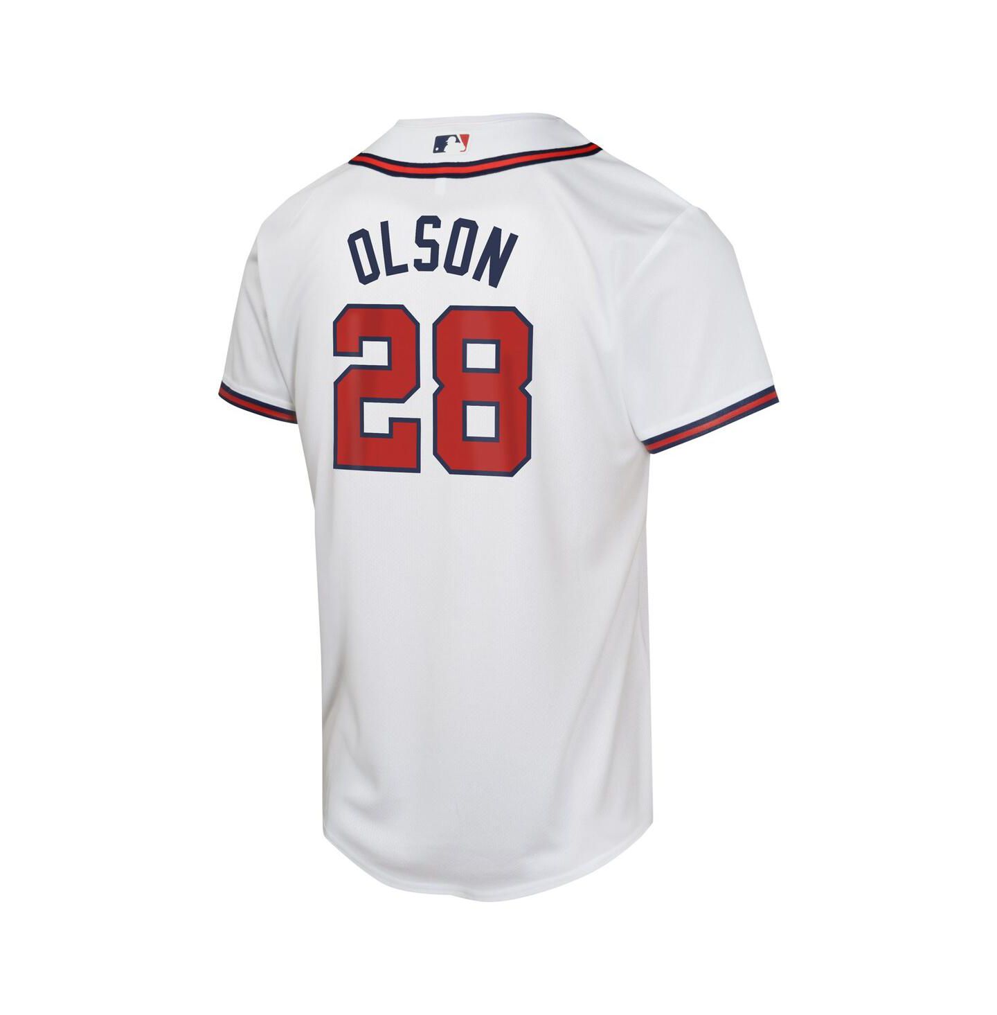 Детское джерси Nike Matt Olson Atlanta Braves Home Game Player, White — фото 2