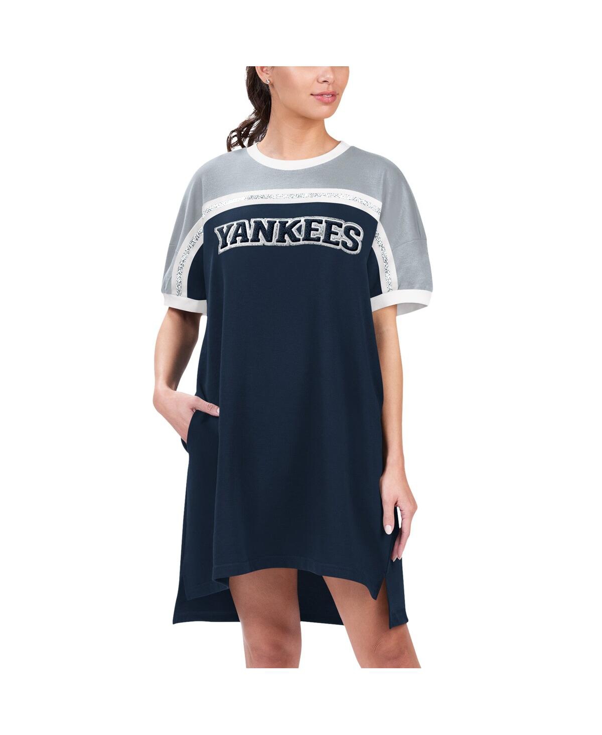 Women's Navy/Gray New York Yankees Circus Catch Sneaker Dress - Navy, Gray
