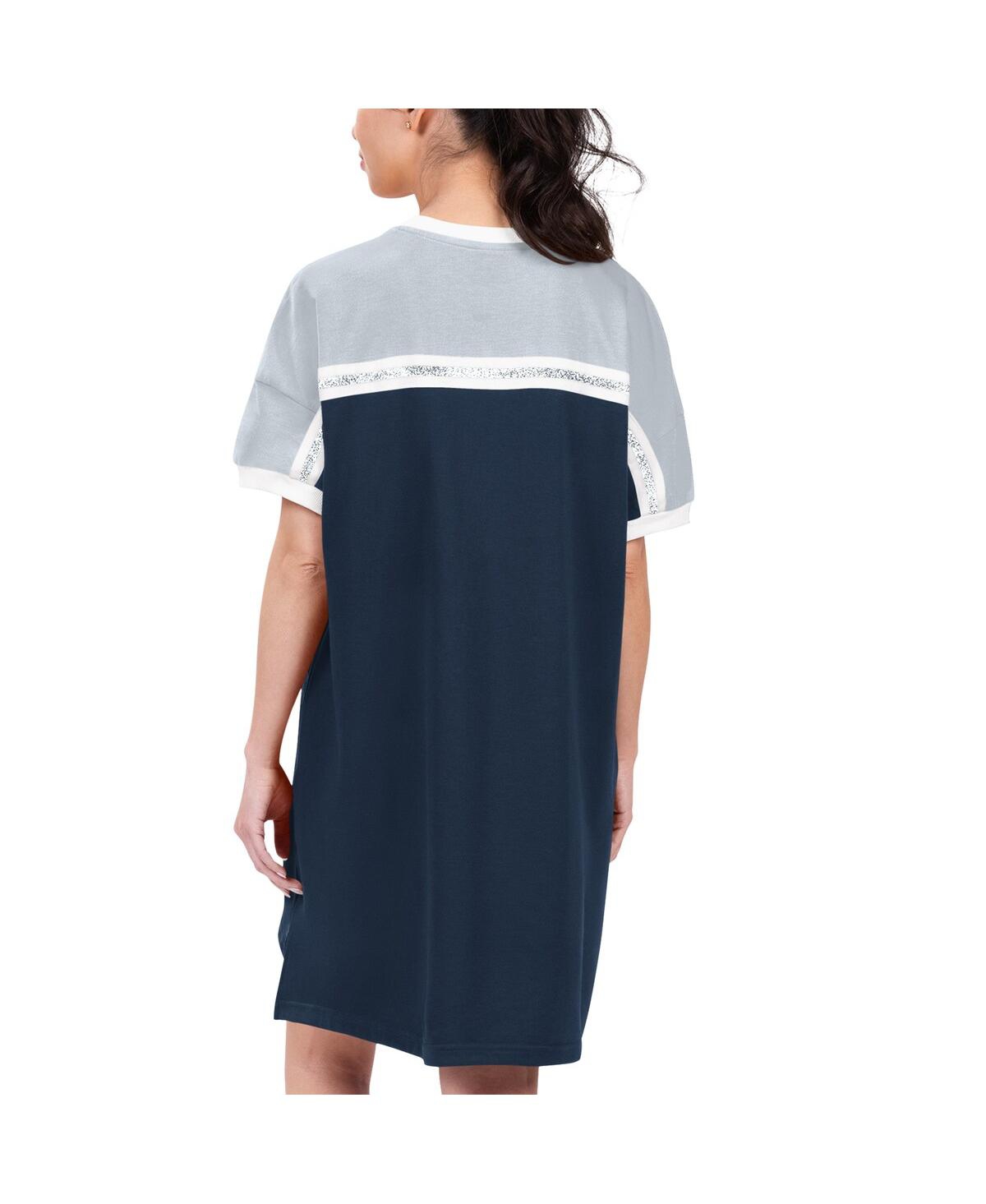 Shop G-iii 4her By Carl Banks Women's Navy/gray New York Yankees Circus Catch Sneaker Dress In Navy,gray