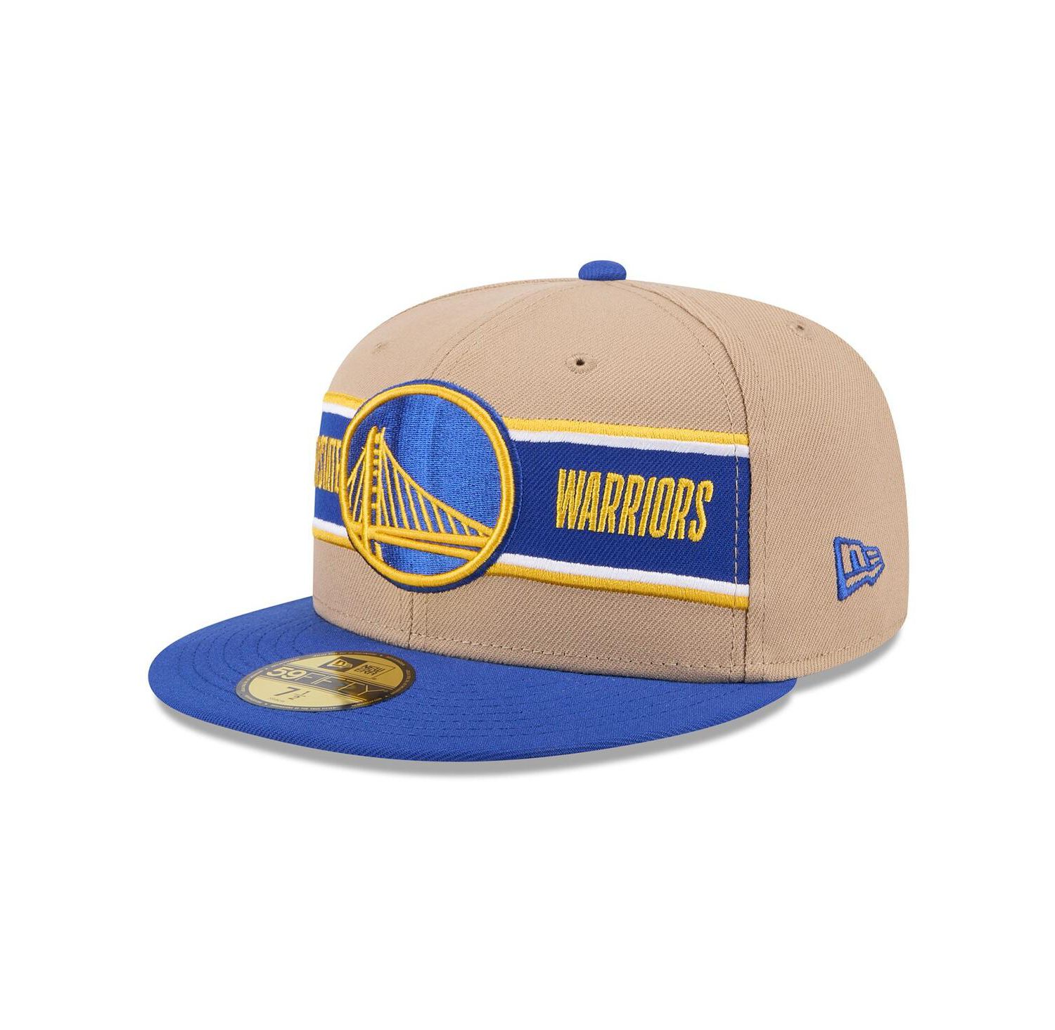 Men's Tan/Royal Golden State Warriors 2024 NBA Draft 59FIFTY Fitted Hat