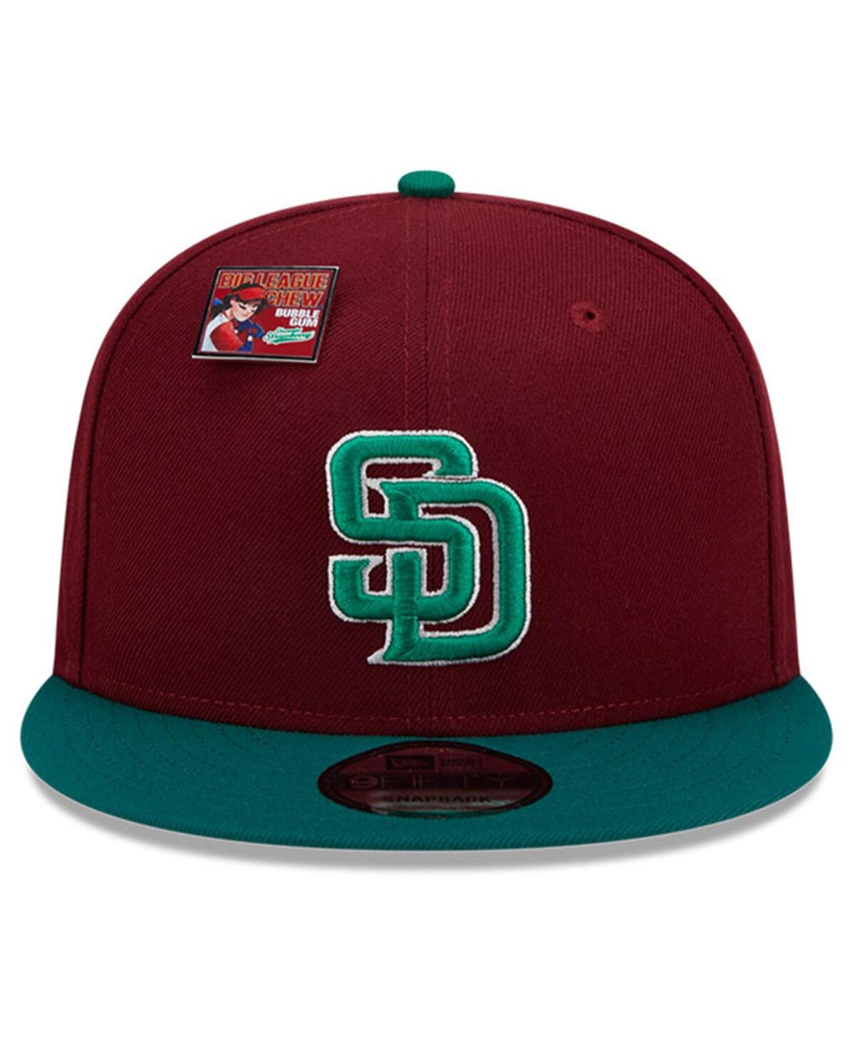 New Era Men'sGreen San Diego Padres Strawberry Big League Chew Flavor Pack 9FIFTY Snapback Hat - Cardinal, Green