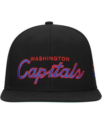 Men's Black Washington Capitals Core Team Script 2.0 Snapback Hat