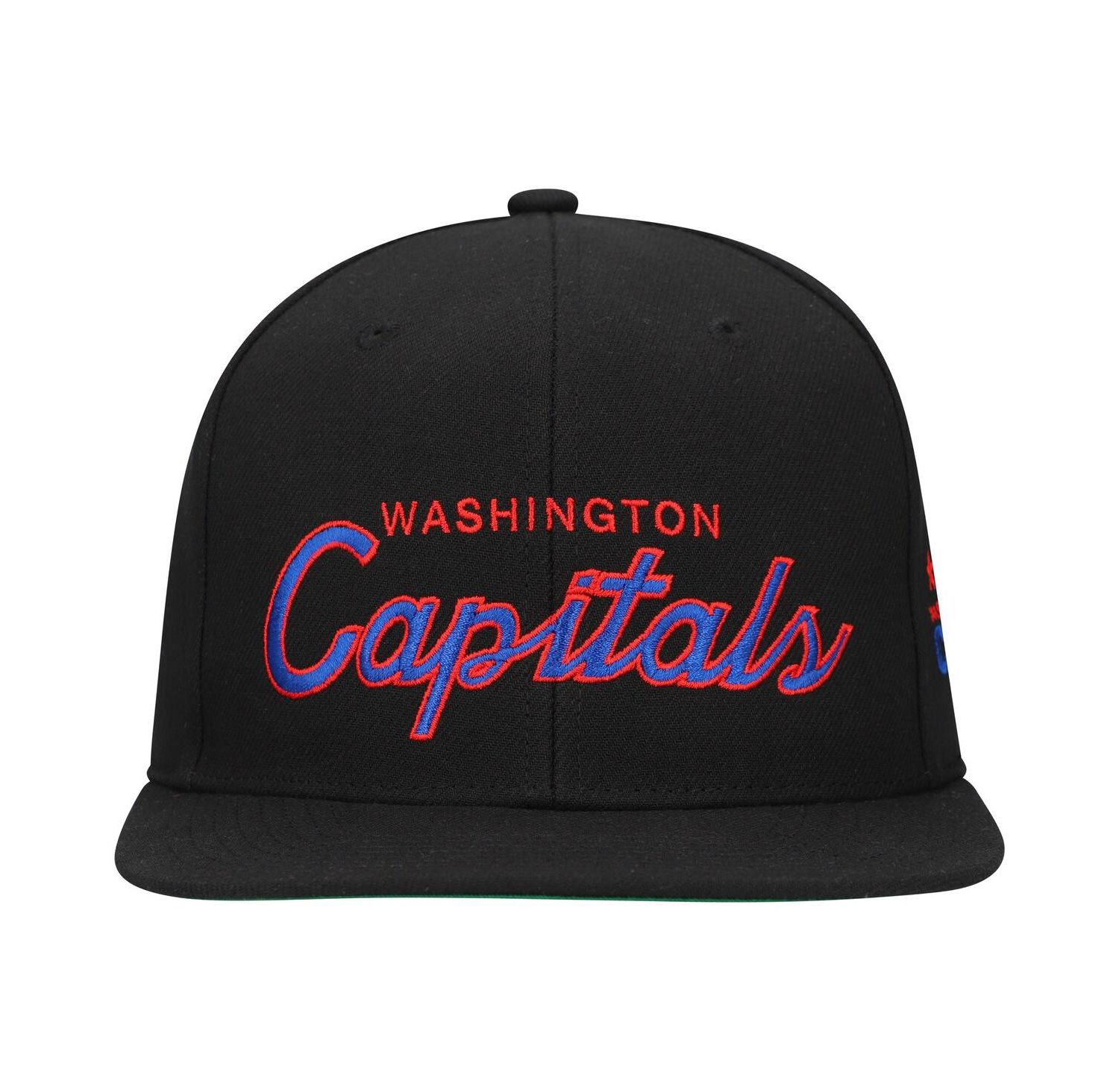 Men's Black Washington Capitals Core Team Script 2.0 Snapback Hat