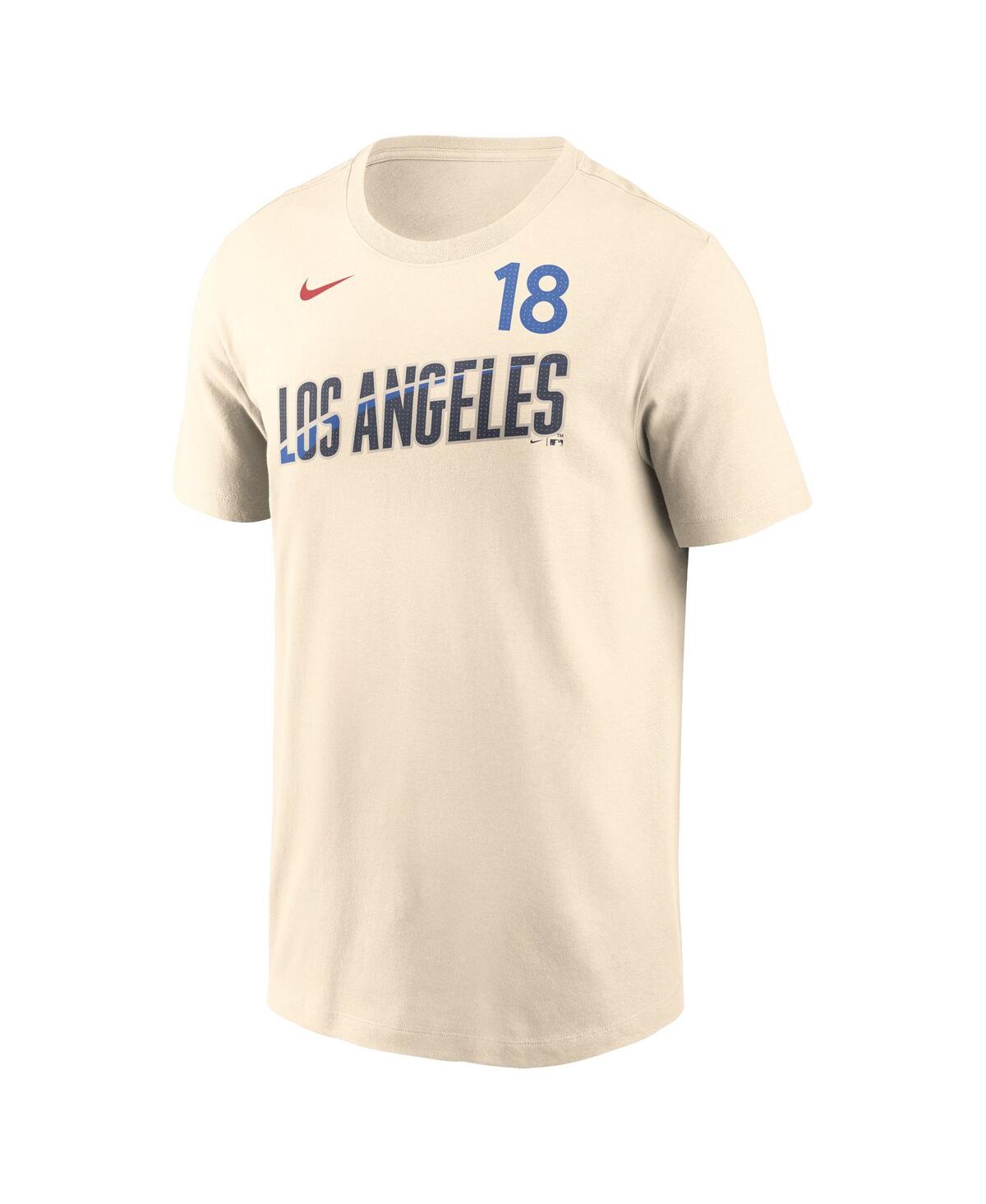 Nike Men's Yoshinobu YamamotoLos Angeles Dodgers 2024 City Connect Fuse Name Number T-Shirt - Cream