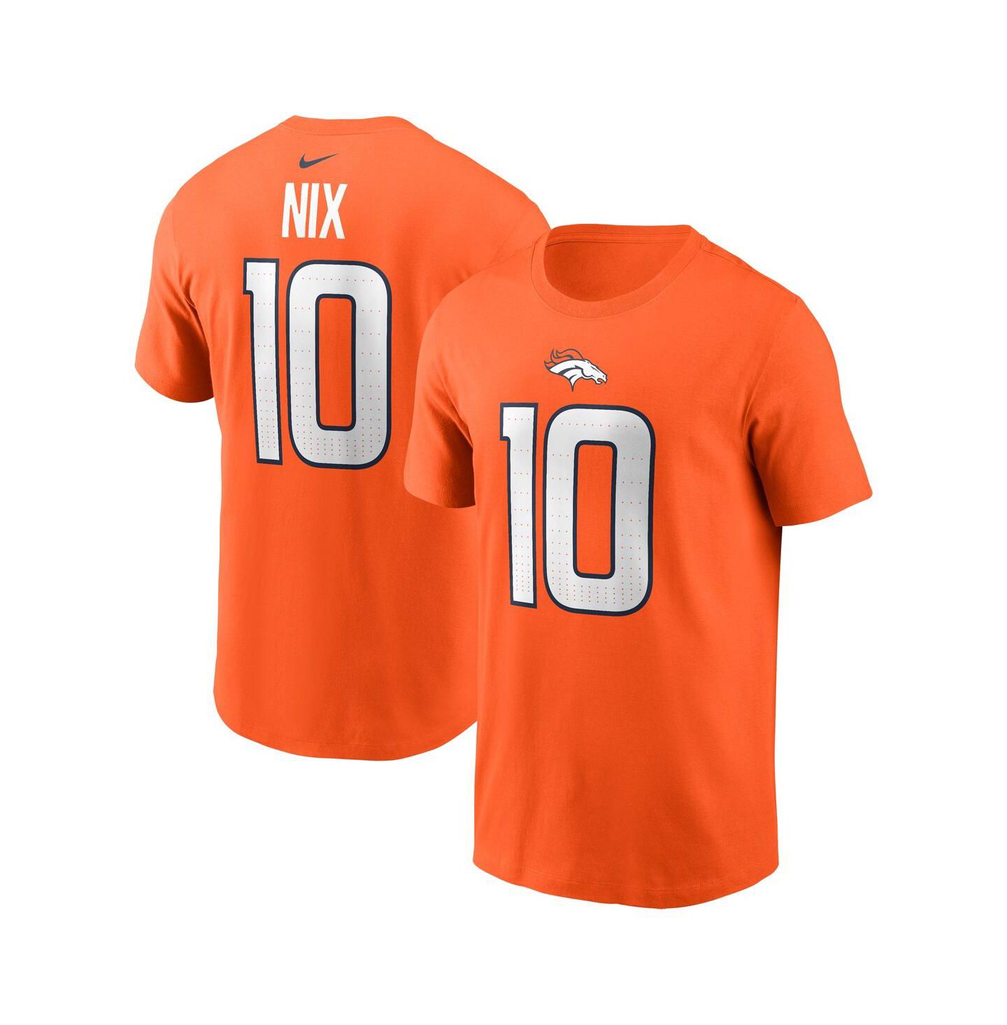 Детская футболка Nike Bo Nix Orange Denver Broncos 2024 NFL Draft Name & Number — фото 1