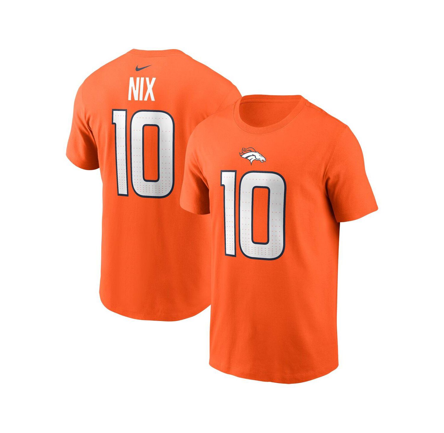 Big Boys and Girls Bo Nix Orange Denver Broncos 2024 NFL Draft Name & Number T-Shirt