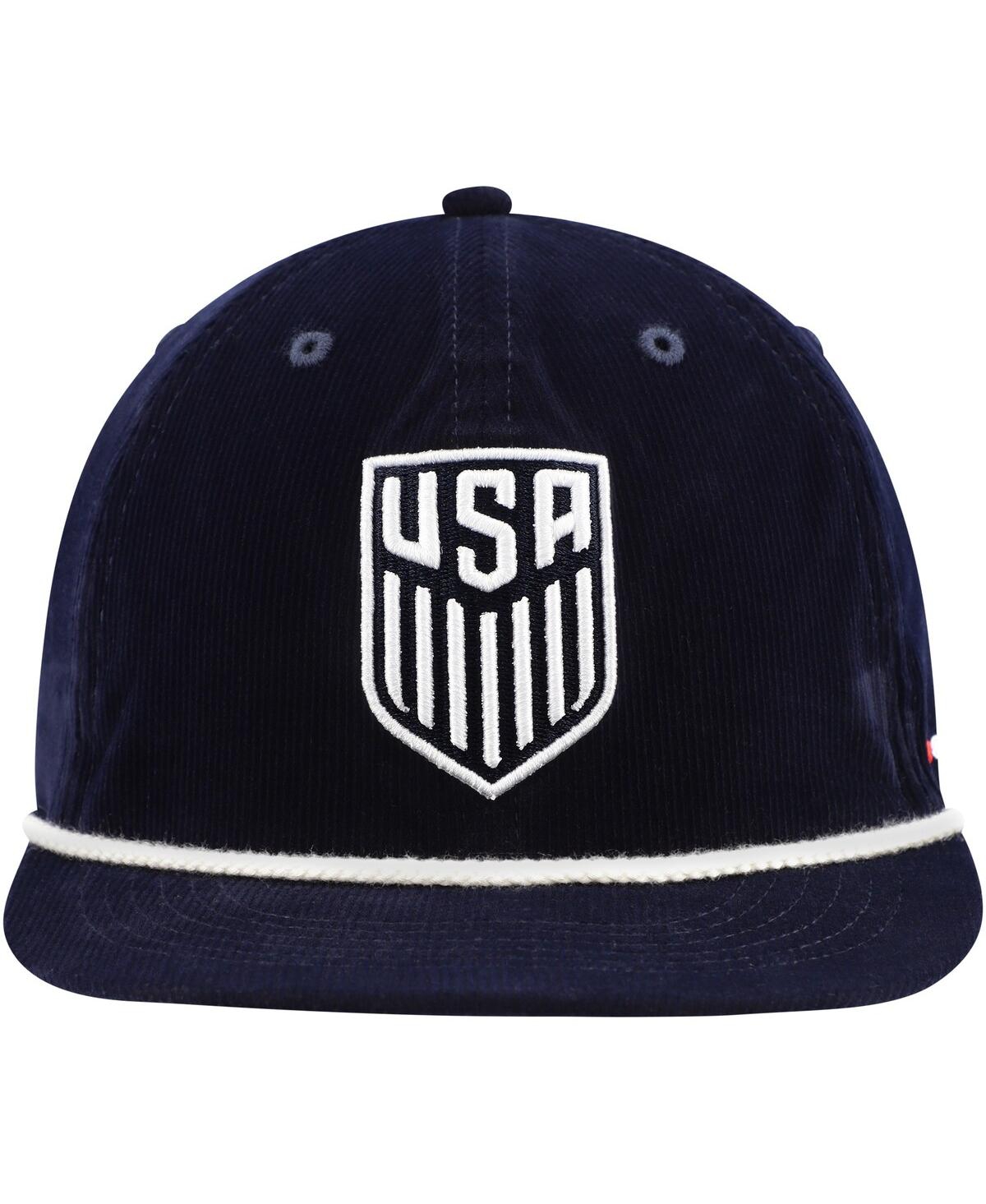 FAN INK MEN'S AND WOMEN'S NAVY USMNT SNOW BEACH CORDUROY ADJUSTABLE HAT 