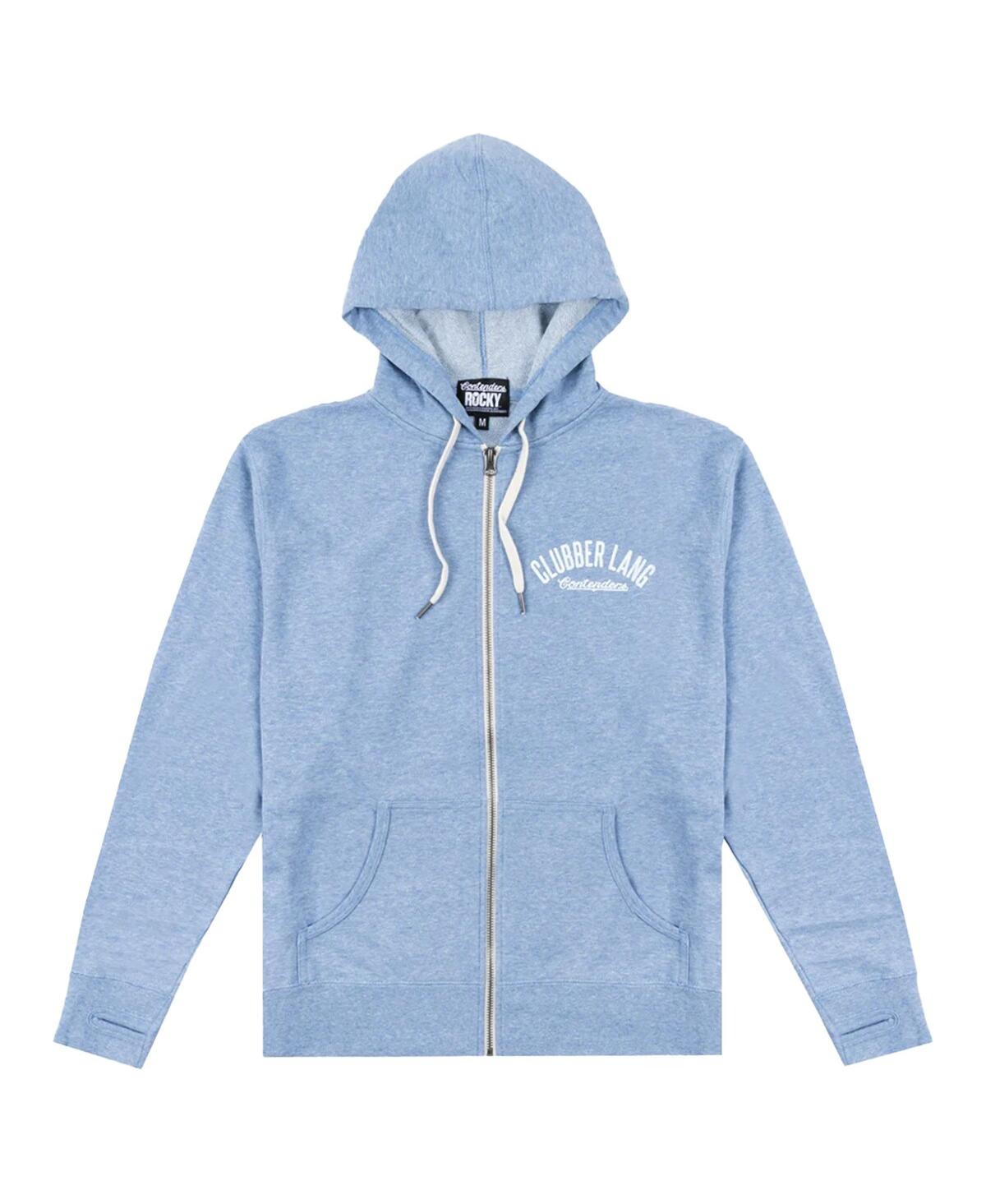 Contenders Clothing Men's Heather Powder Blue Rocky Clubber Lang Robe Full-zip Hoodie Sweatshirt In Heather Powder Blue
