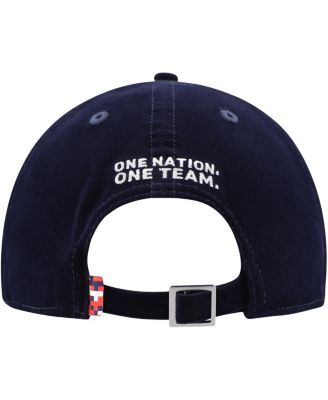 Men's and Women's Navy USMNT Snow Beach Corduroy Adjustable Hat