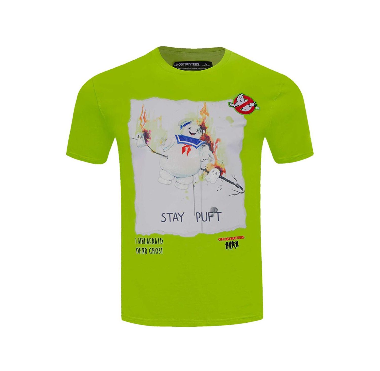 Men's and Women's Green Ghostbusters Marshmallow T-Shirt