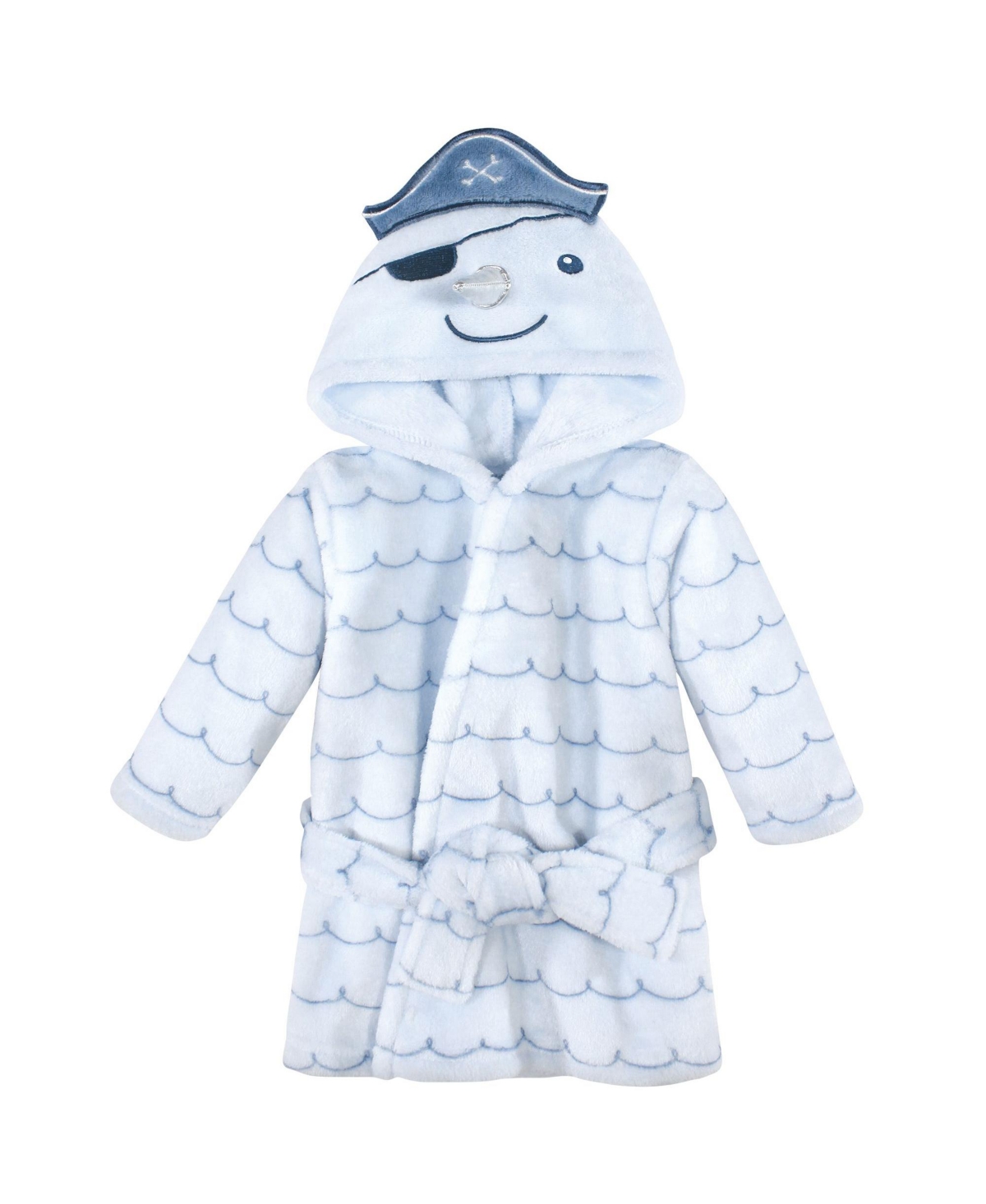 Hudson Baby Baby Boys Cotton Animal Face Hooded Towel h Bathrobe Bundle Set, Months - Narwhal