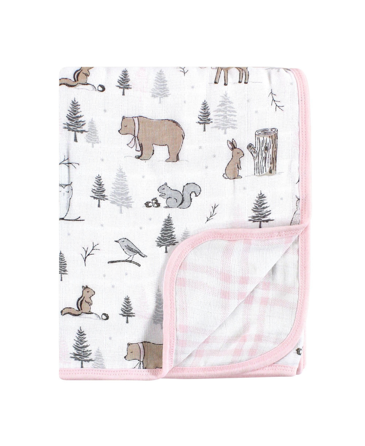 Hudson Baby Girls Muslin Tranquility Quilt Blanket