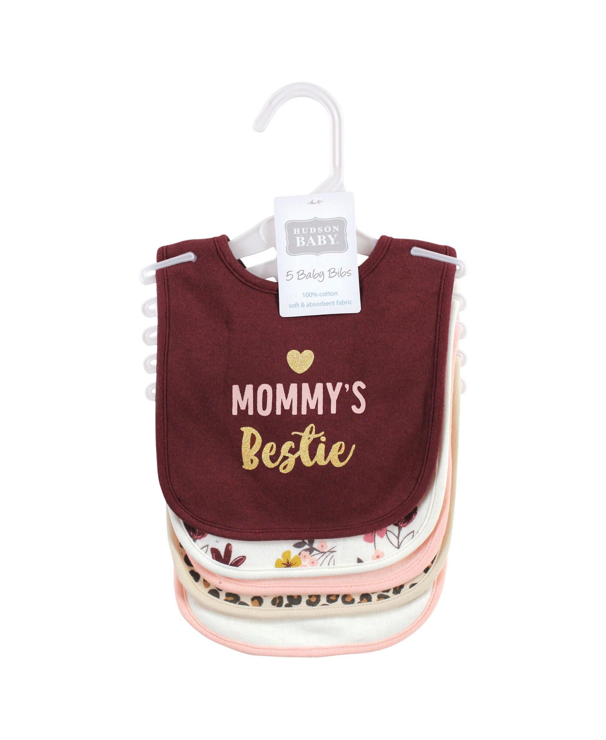 Hudson Baby Infant Girls Cotton Bibs, One Size - Mommys bestie