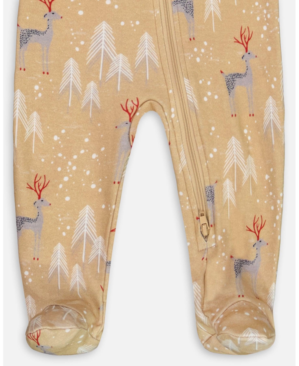 Deux par Deux Baby Baby Unisex Organic Cotton Baby One Piece Family Christmas Pajama