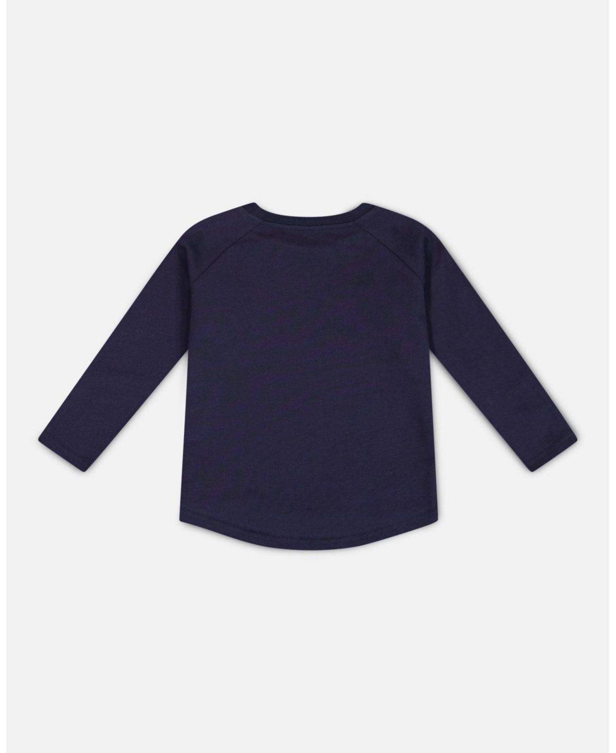 Deux par Deux Big Boys Raglan T-Shirt With Dinosaure Print Navy