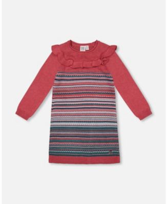 pink and blue sweater dress Nuovo Vintage Neon Aztec Sweater Dress, Sz M