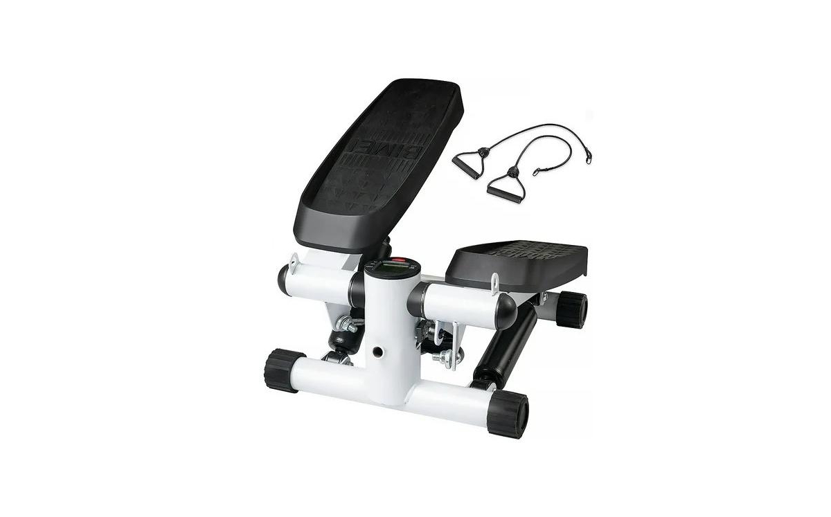Stair Steppers for Exercise with Resistance Band - black