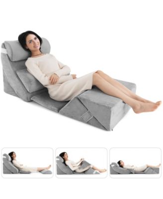 Bed Wedge  7 Pieces Pillow Set with Memory Foam and Washable Cover