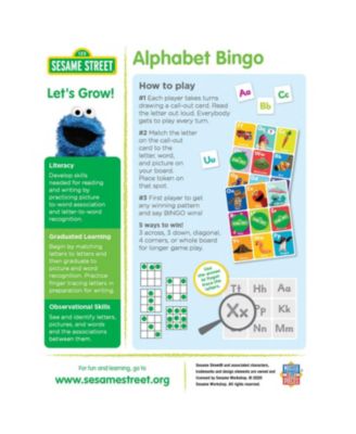 MasterPieces Sesame Street Alphabet Bingo for Kids and Families