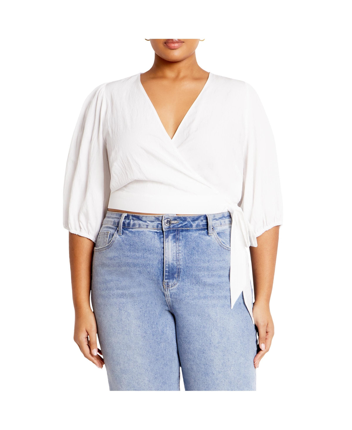 City Chic Plus Size Tie Kiki Top