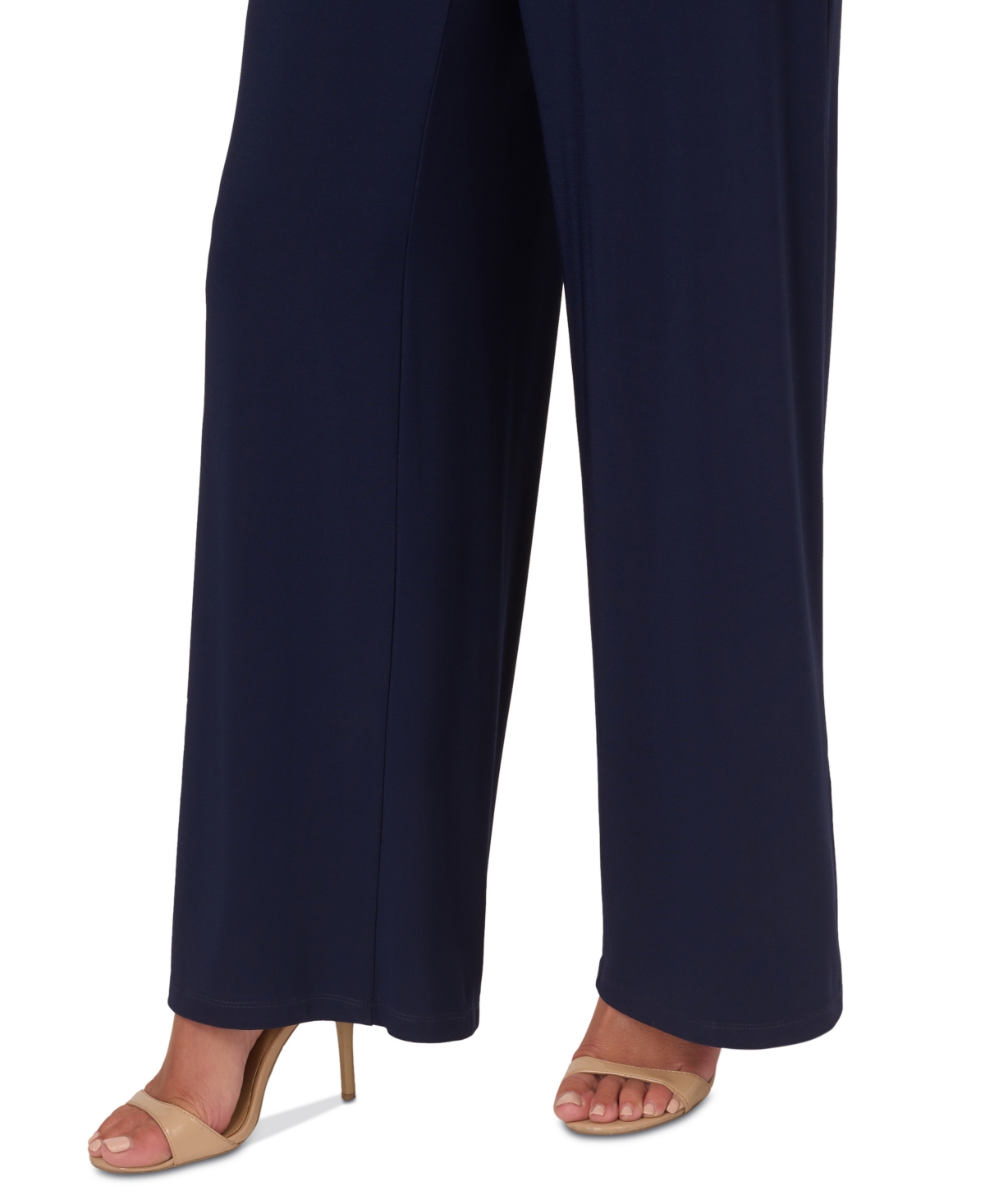 Adrianna Papell Petite Beaded Blouson Wide-Leg Jumpsuit