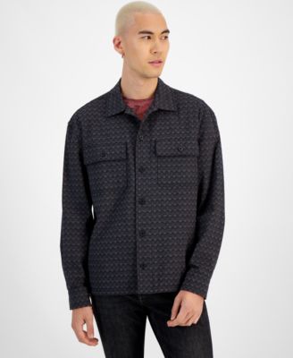 Men's Theo Jacquard Overshirt, Created for Macy's