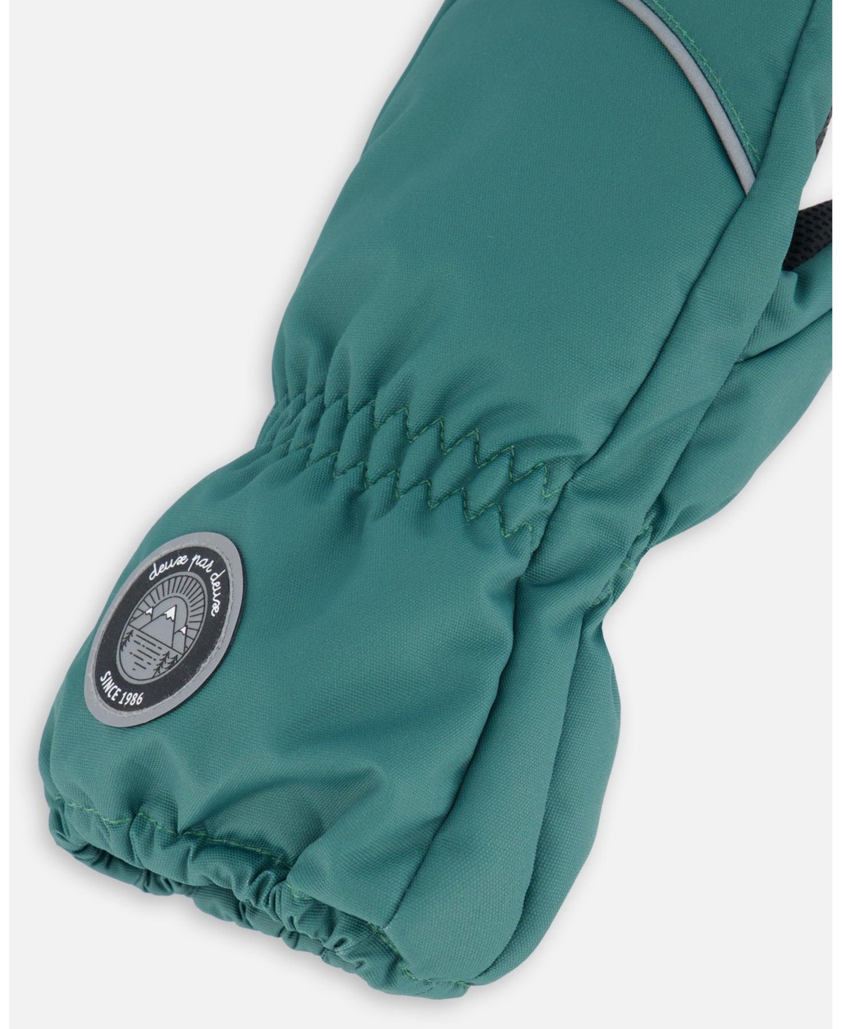 Deux par Deux Kids Unisex Solid Mittens- Sage green