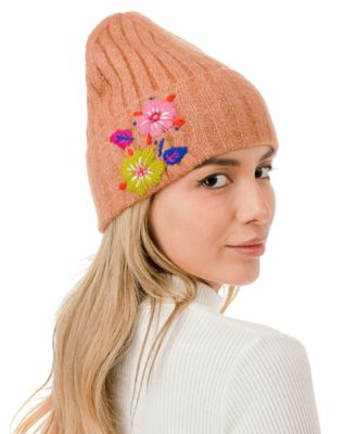 Flower Embroidered Beanie