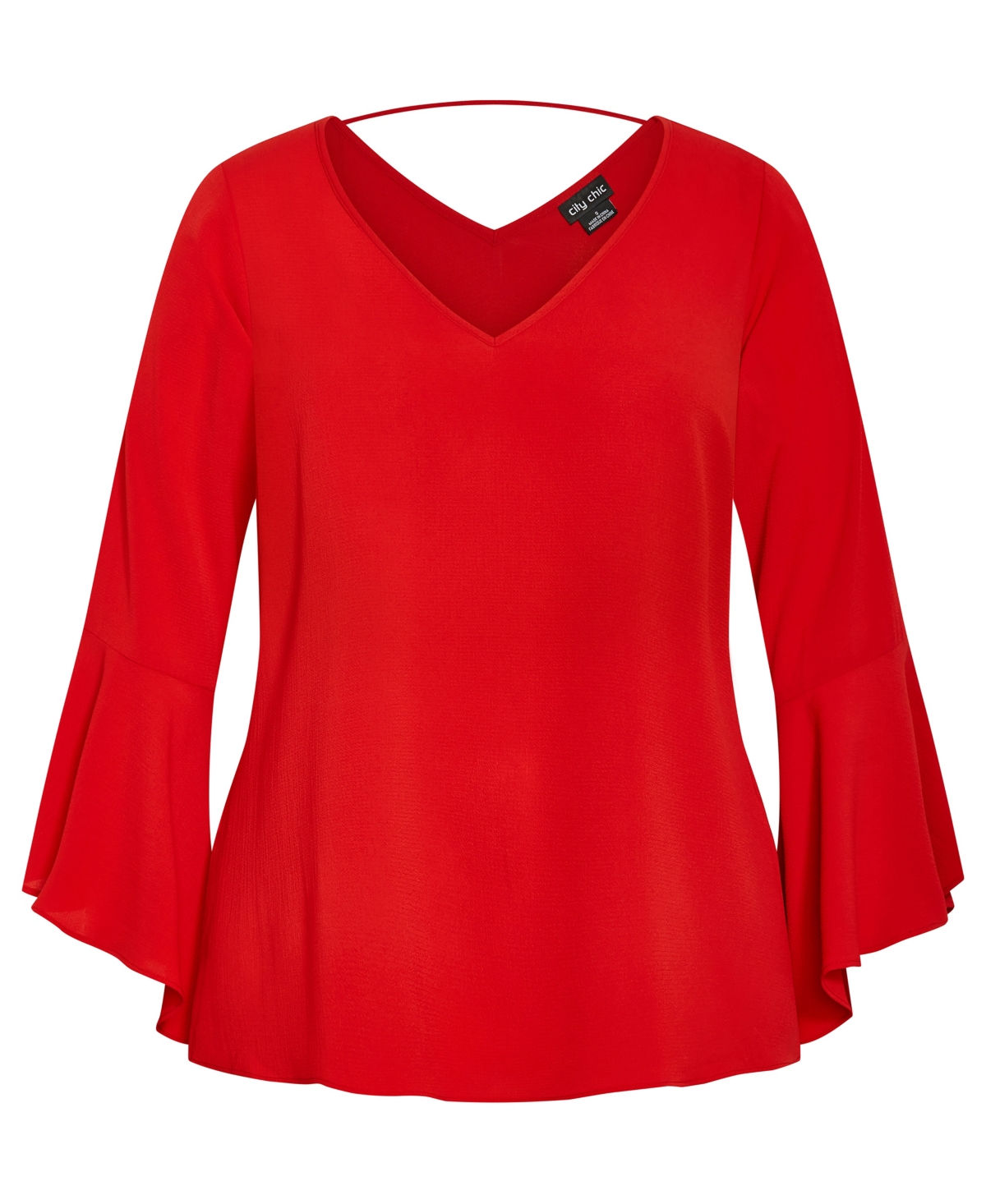 City Chic Women's Bell Sleeve Top