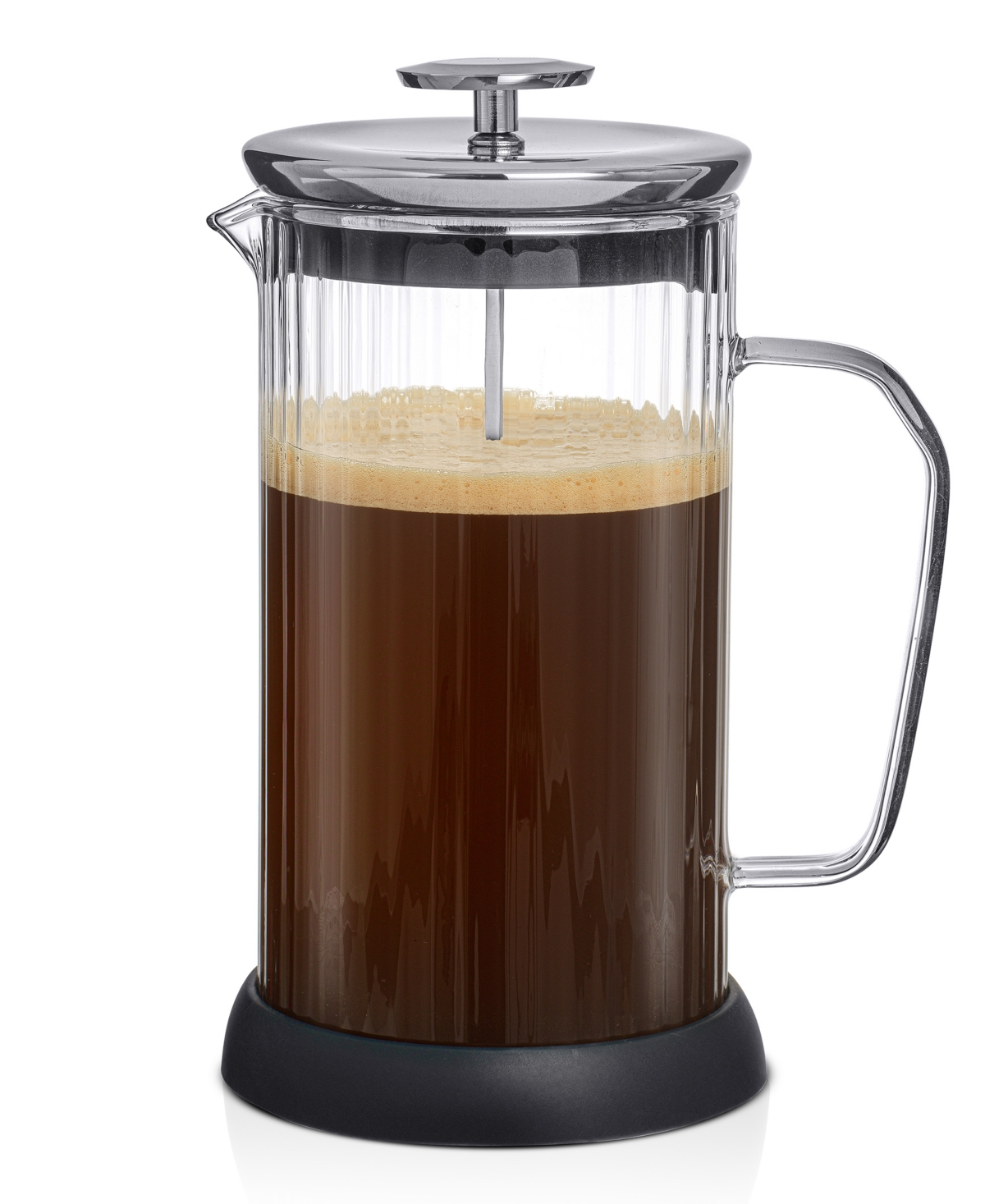 Shop Joyjolt Fluted French Press, 33.8oz In Clear