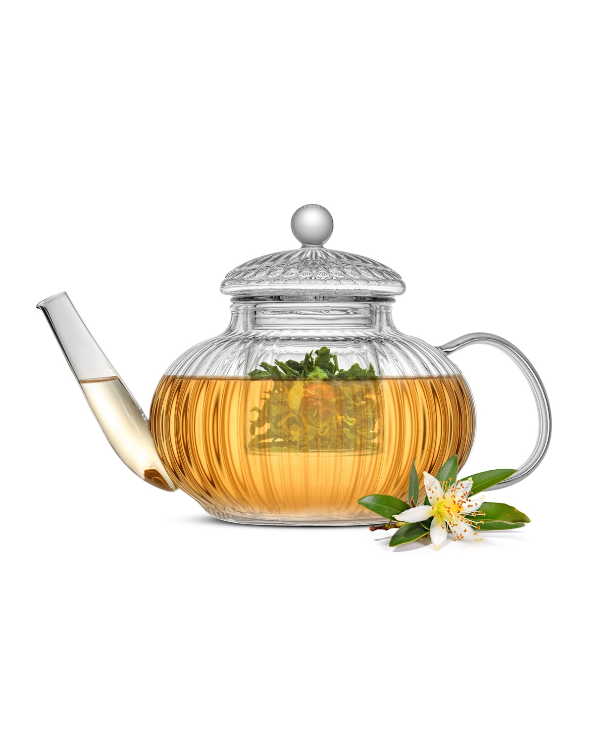 Joyjolt Fluted Tea Kettle In Clear