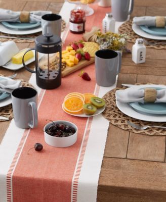 Dobby Stripe Ribbed Table Runner, 13"x72 "