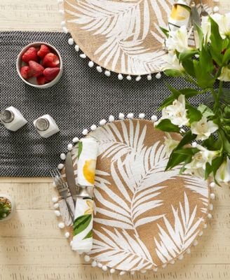 Fern Print Round Placemat Set of 6