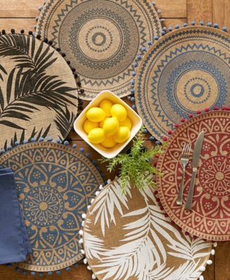 Fern Print Round Placemat Set of 6