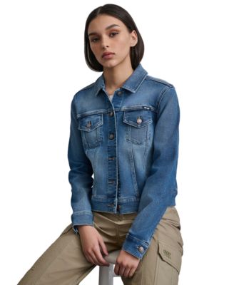 DKNY Jeans - Women's Button-Down Denim Trucker Jacket