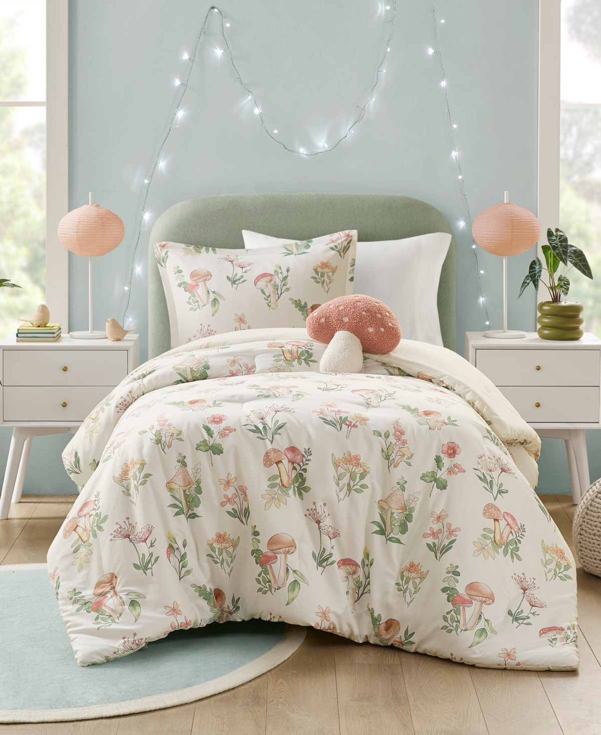 Intelligent Design Gwen Mushroom Garden 3-pc. Comforter Set, Twin/twin Xl In Green