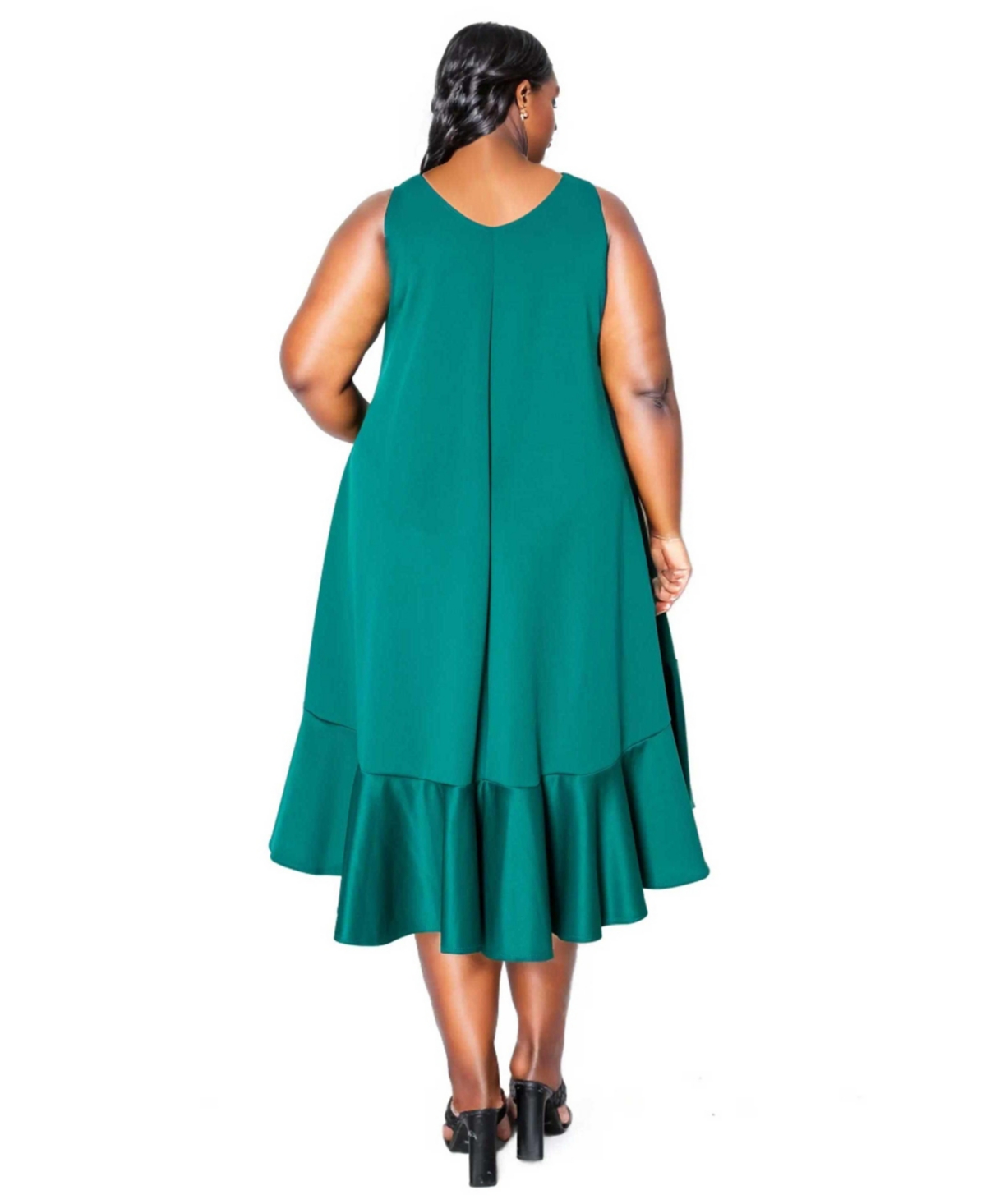 L I V D Plus Size Simone Sleeveless Pocket Flare Dress
