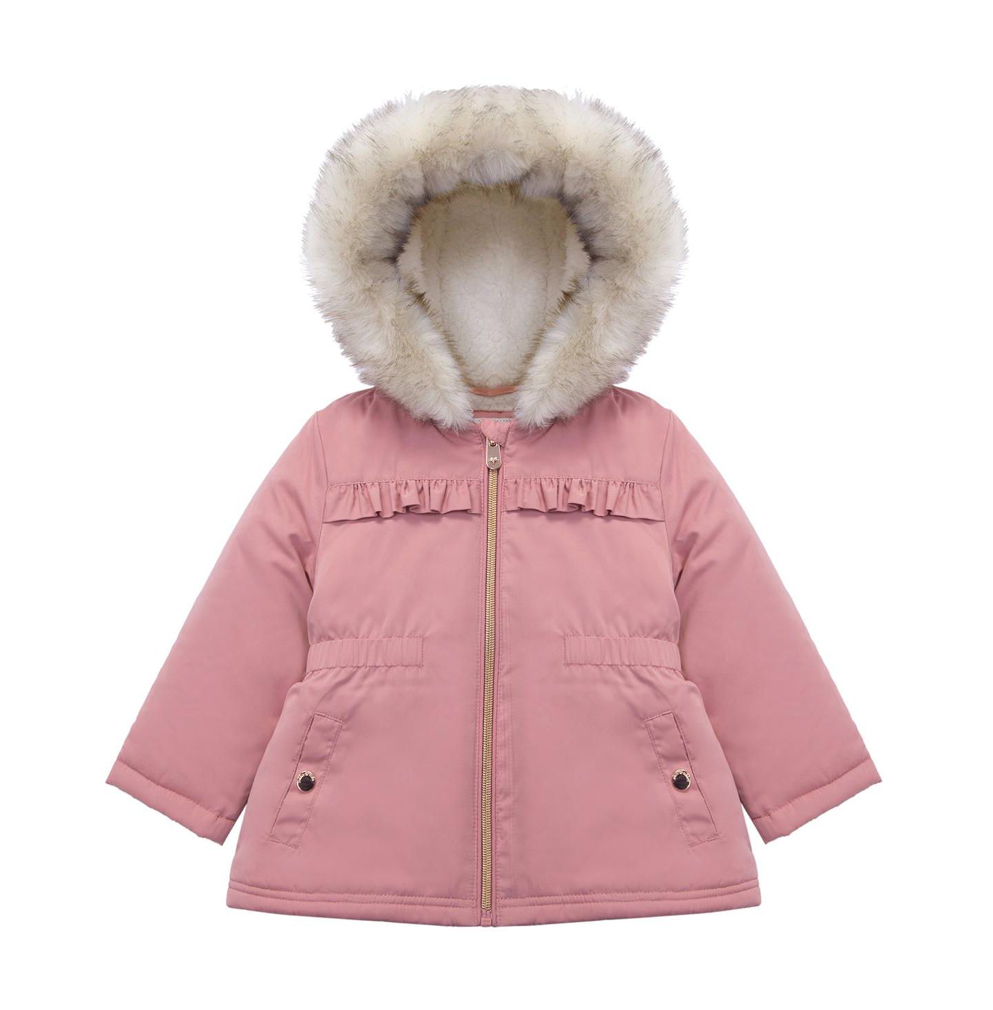 Куртка Rokka&Rolla Puffer Jacket with Sherpa Fleece Lining 2T-4T для девочек-малышей, цвет: Розовый — фото 1