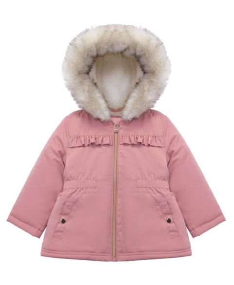 Куртка Rokka&Rolla Puffer Jacket with Sherpa Fleece Lining 2T-4T для девочек-малышей, цвет: Розовый