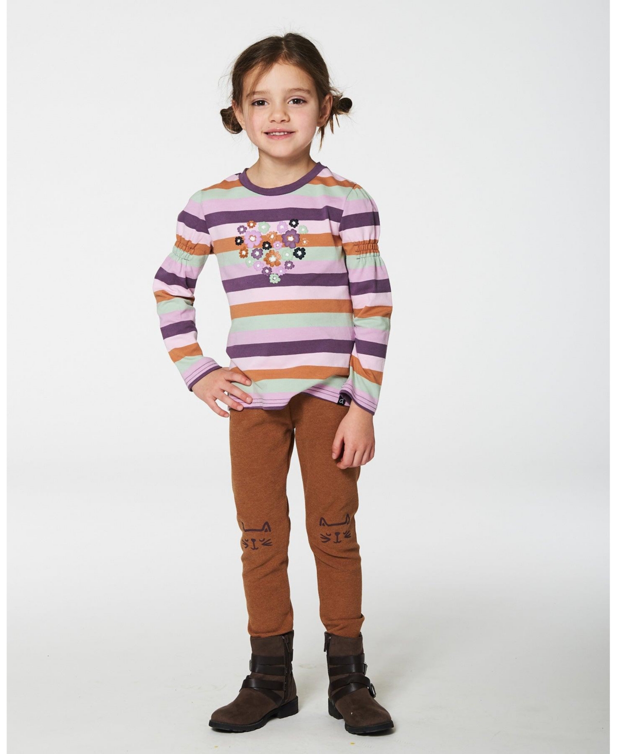 Deux par Deux Baby Girls Leggings With Cat Print- Hazel